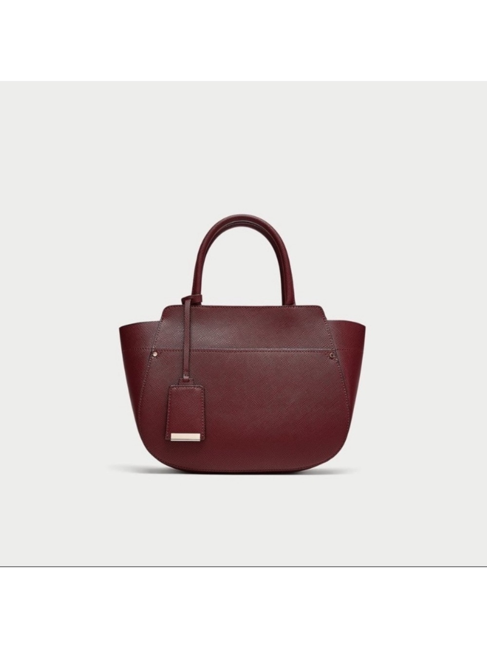 Burgundy Zara medium tote bag